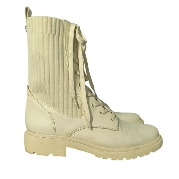Sam Edelman Lydell  Combat Boots Women's Size 8.5M Ivory Lug Sole Lace up Modern - Picture 5 of 15